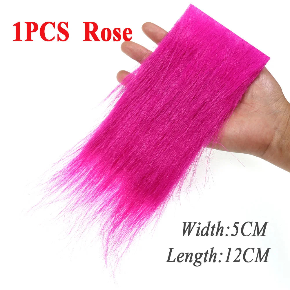 Soft Synthetic Fiber Grizzled Craft Fur Fly Tying Materials
