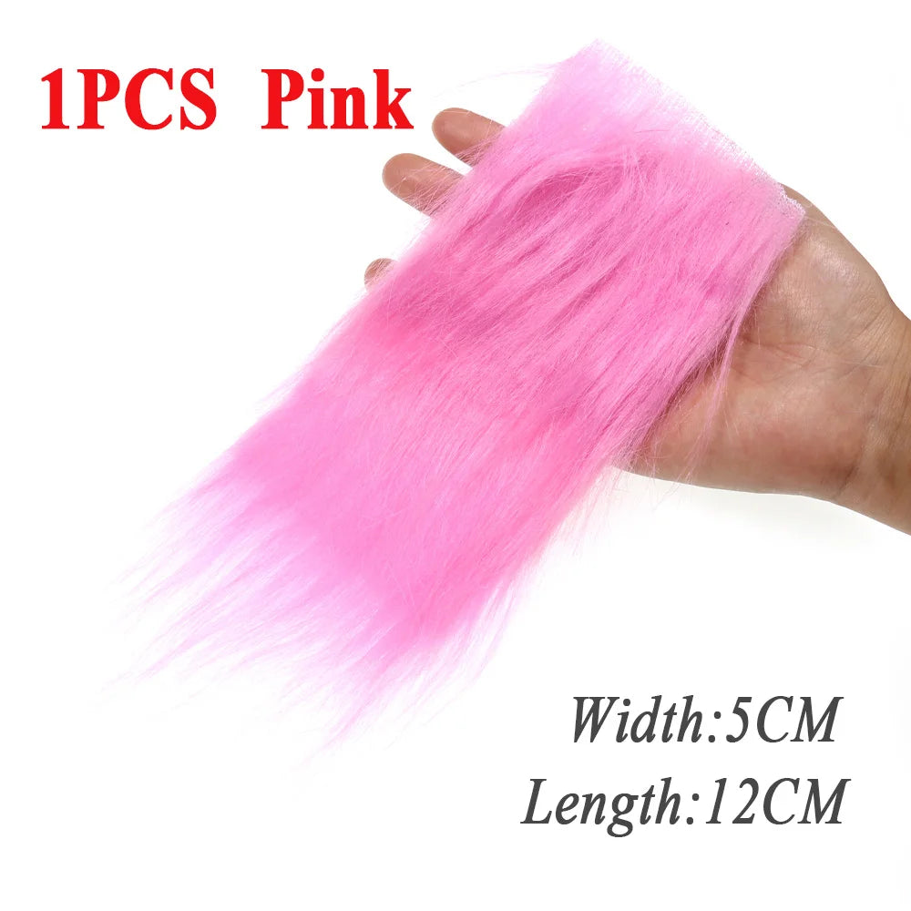 Soft Synthetic Fiber Grizzled Craft Fur Fly Tying Materials