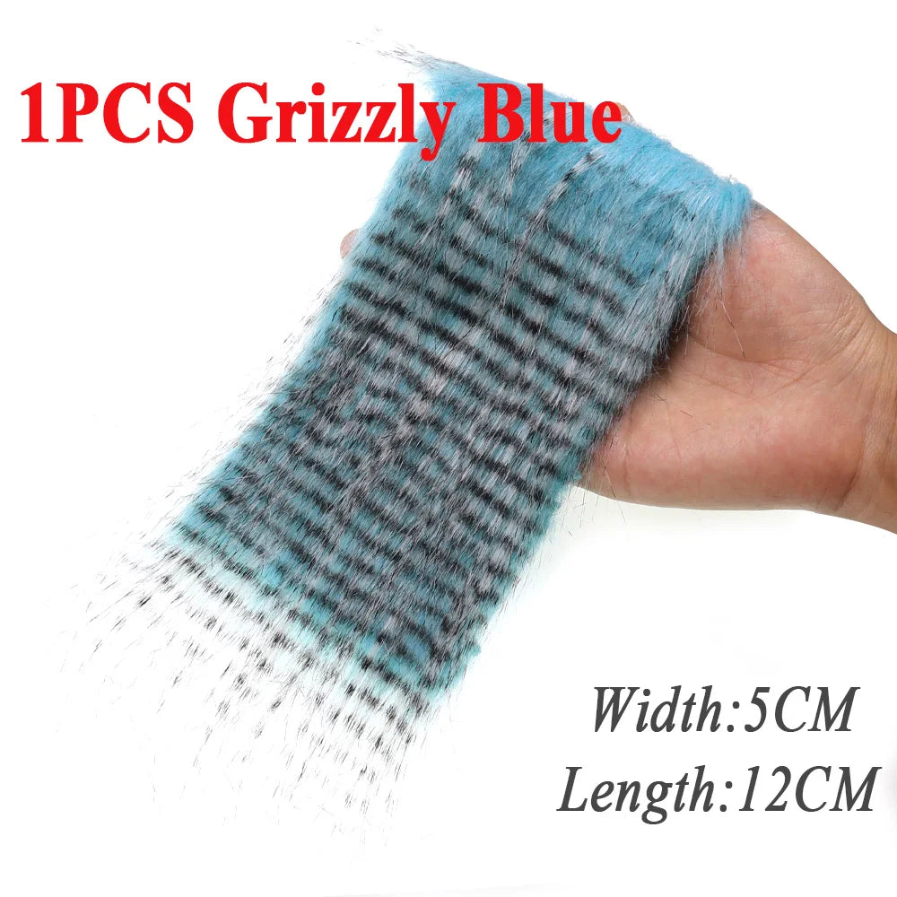 Soft Synthetic Fiber Grizzled Craft Fur Fly Tying Materials