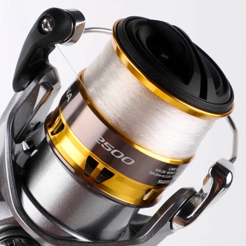 Fluorocarbon Fishing Line in Clear, Green/Bronze, and Red