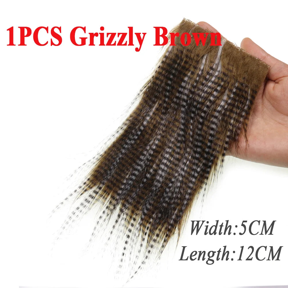 Soft Synthetic Fiber Grizzled Craft Fur Fly Tying Materials
