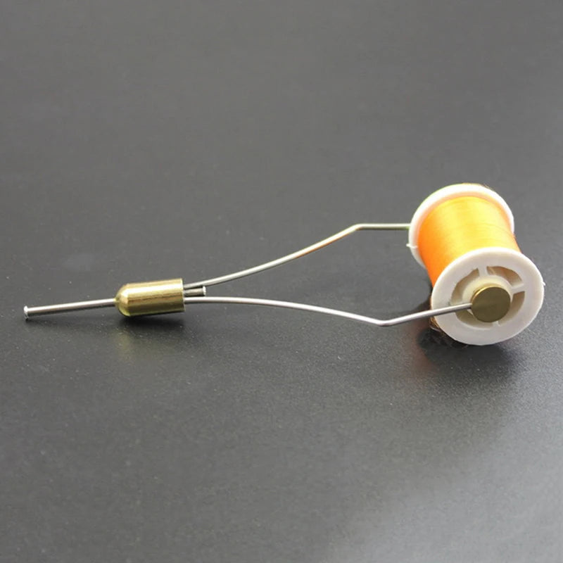 2optional Styles Fly Tying Bobbin Holder With Arc Mouth or Black Ceramic Tip Tapered Feet Bullet Bobbin Tying Tools