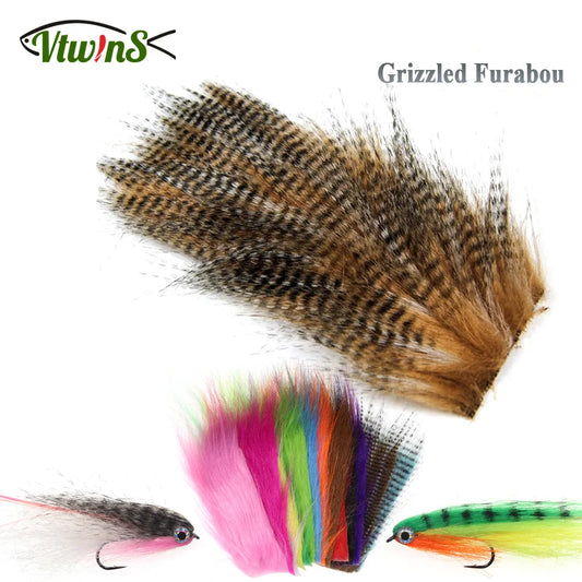Soft Synthetic Fiber Grizzled Craft Fur Fly Tying Materials